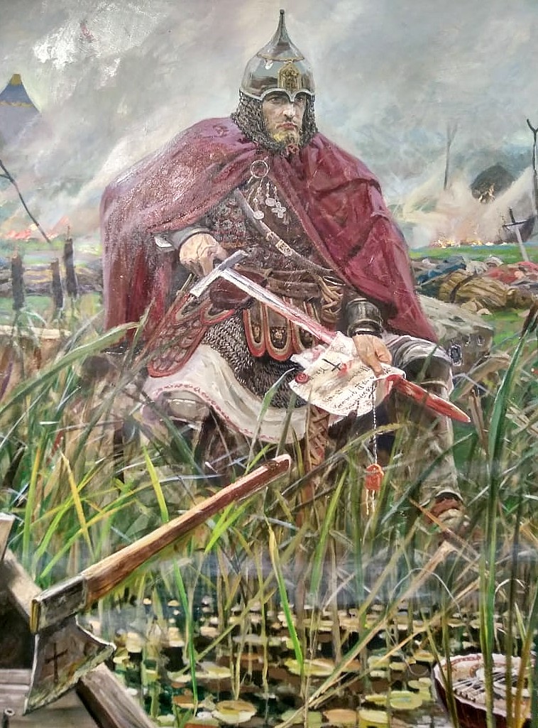 Фрагмент картины "Невская битва"