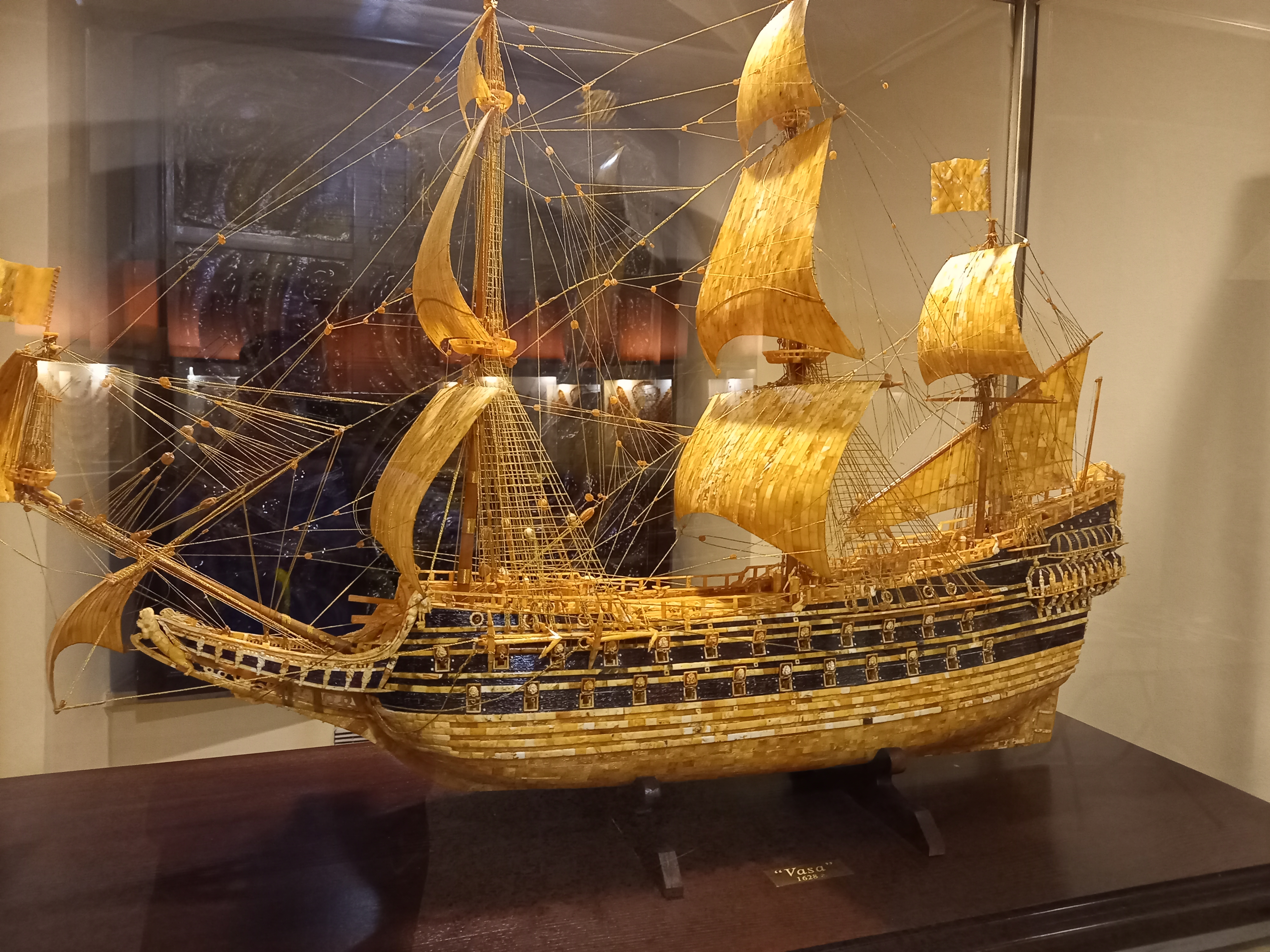 Модель флагмана шведского флота, корабля "Васса". Того, что сразу затонул.