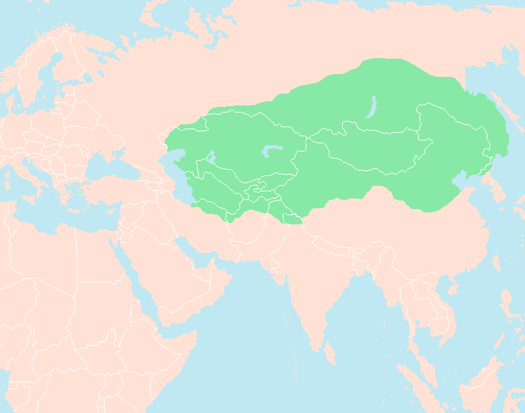 Империя Чингисхана на момент его смерти